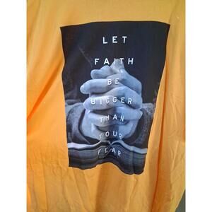 Popular Poison 5xl Yellow T-shirt Let Faith Be Bigger Than Fear